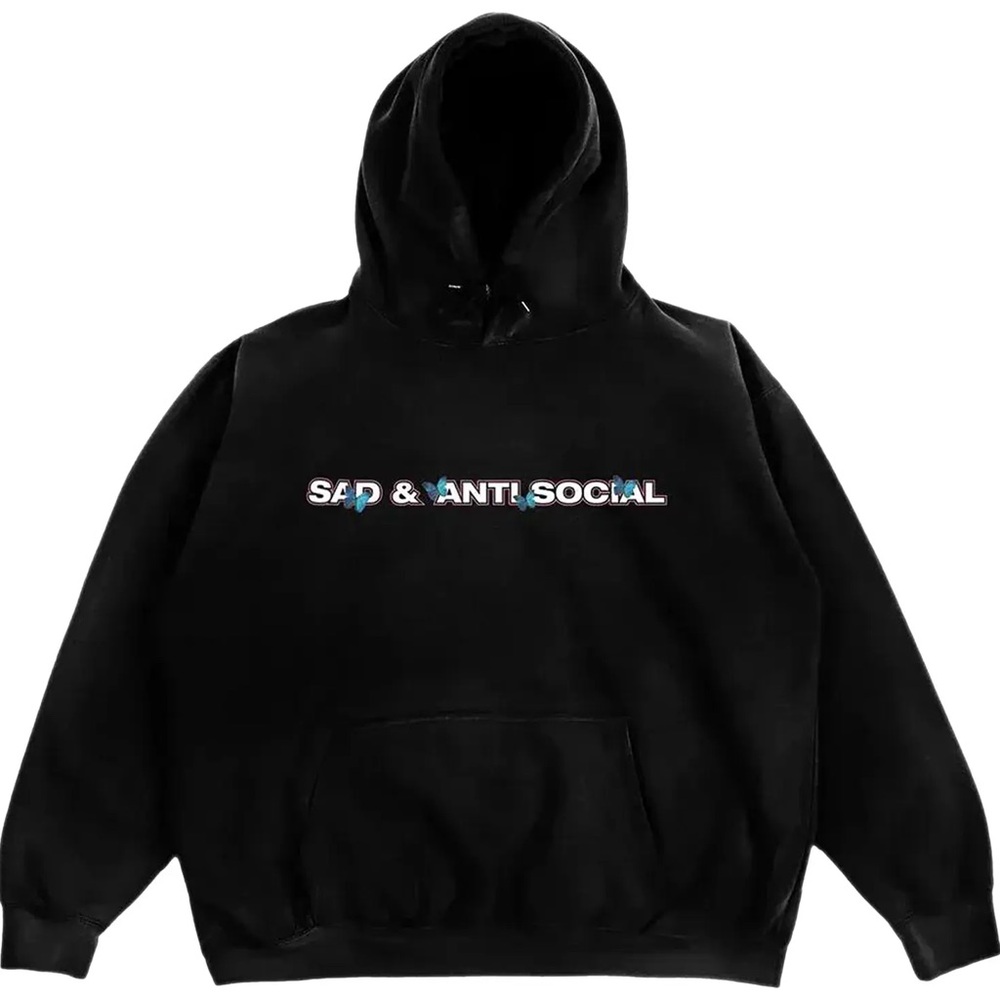 ANTI SOCIAL SOCIAL CLUB x $AD BOYZ- Sad & Anti Social Hoodie, Black, NWT!